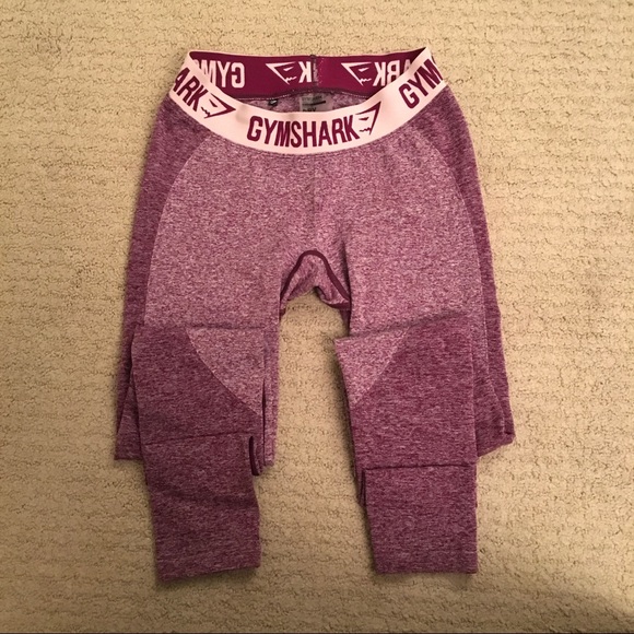 Gymshark Flex Leggings - Marl Berry/Pink - Picture 3 of 5